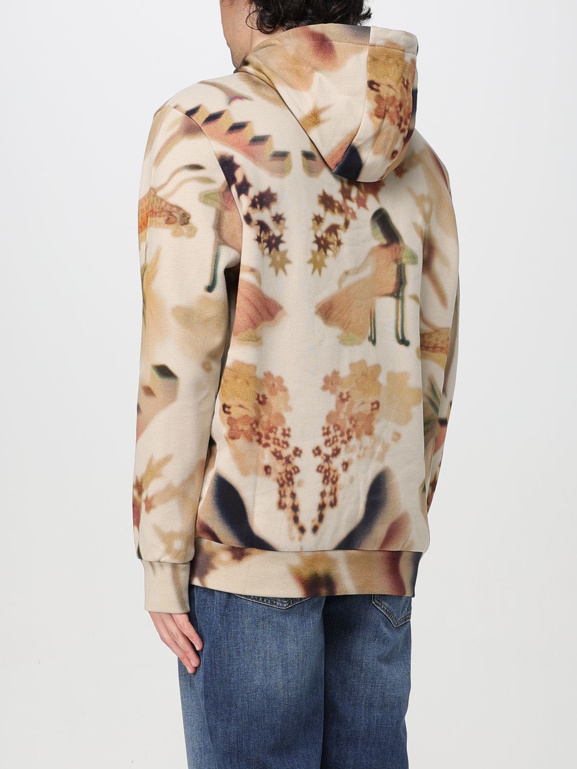 Graphic-print hoodie - Neutrals