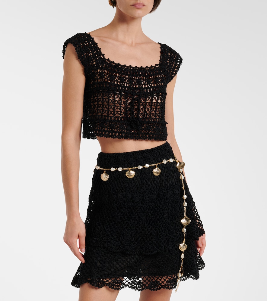 Cotton crochet crop top