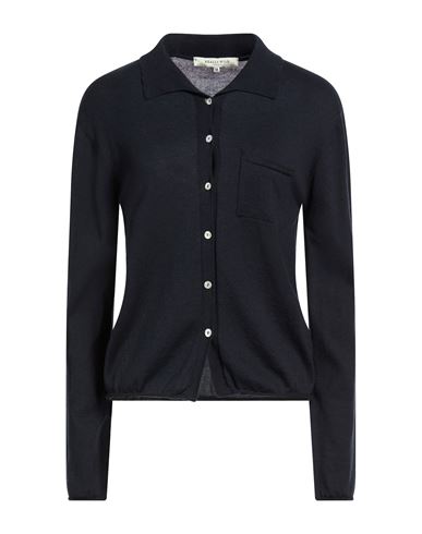 Woman Cardigan Navy Size L Cotton, Cashmere, Silk