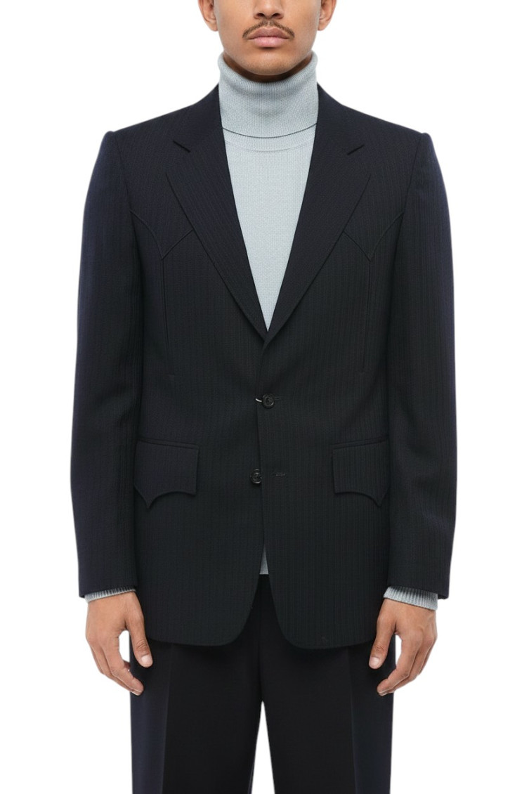Dark Navy Stripes Blazer