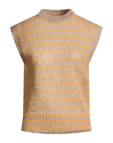 Woman Sweater Sand Size M Mohair wool, Polyamide, Wool, Viscose, Metallic Polyester