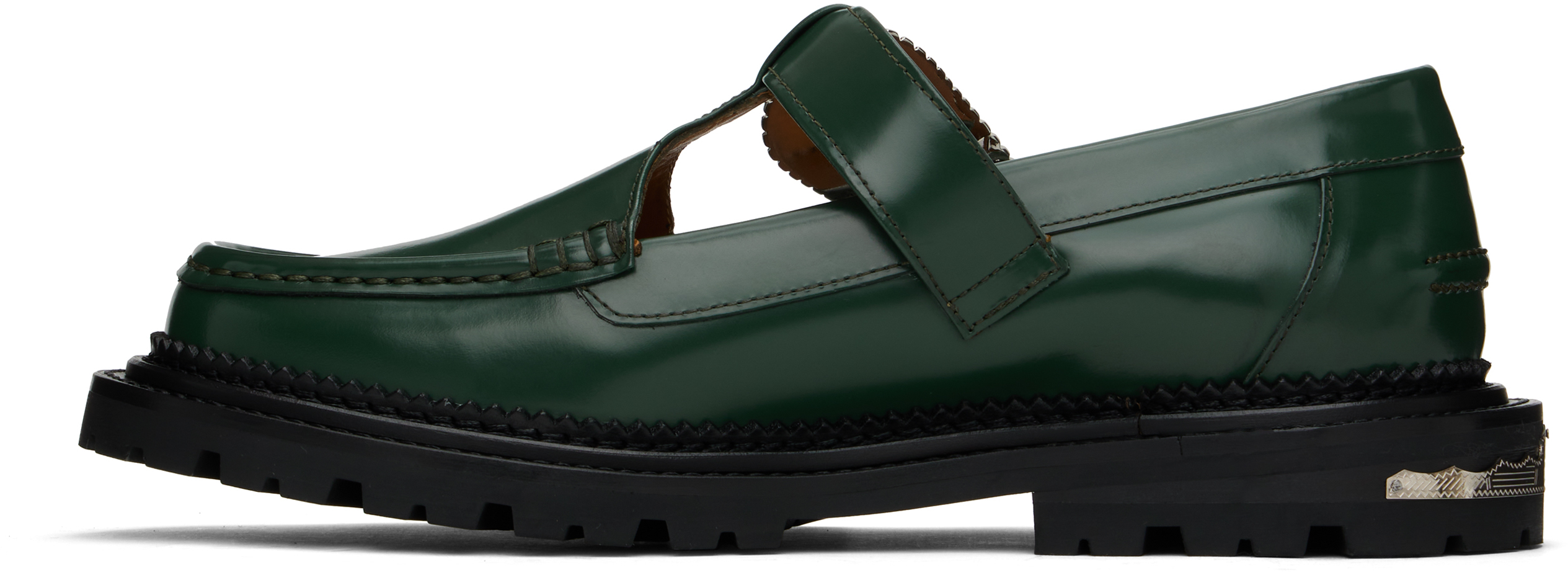Toga Virilis Green Polished Loafers