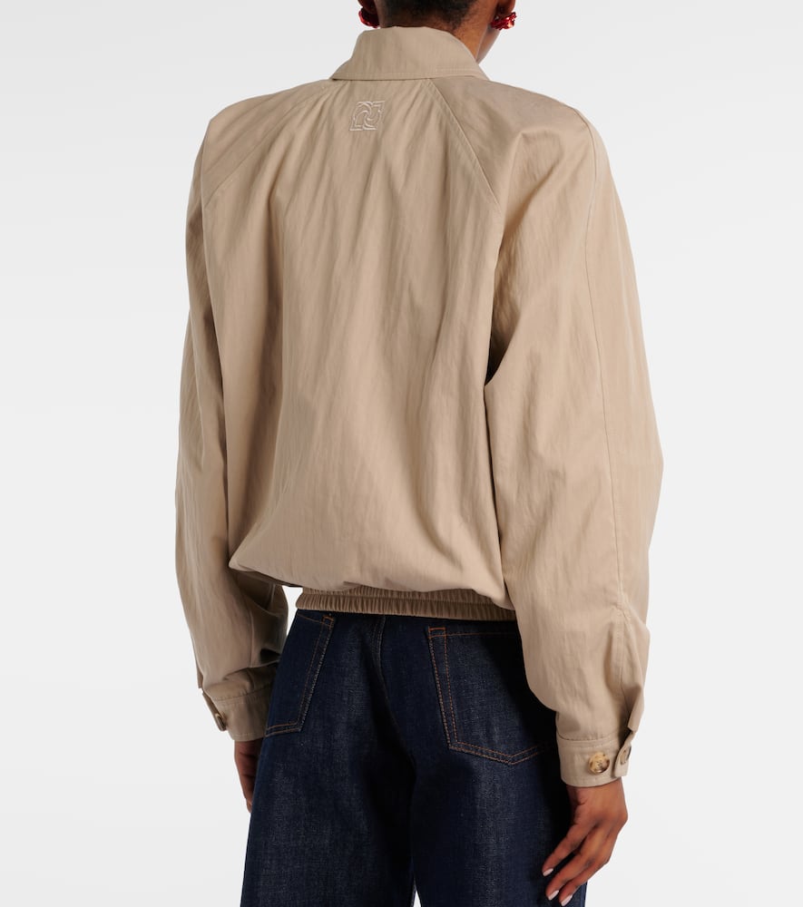 Cotton-blend bomber jacket