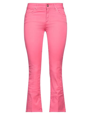 Woman Pants Fuchsia Size 24 Cotton, Elastane