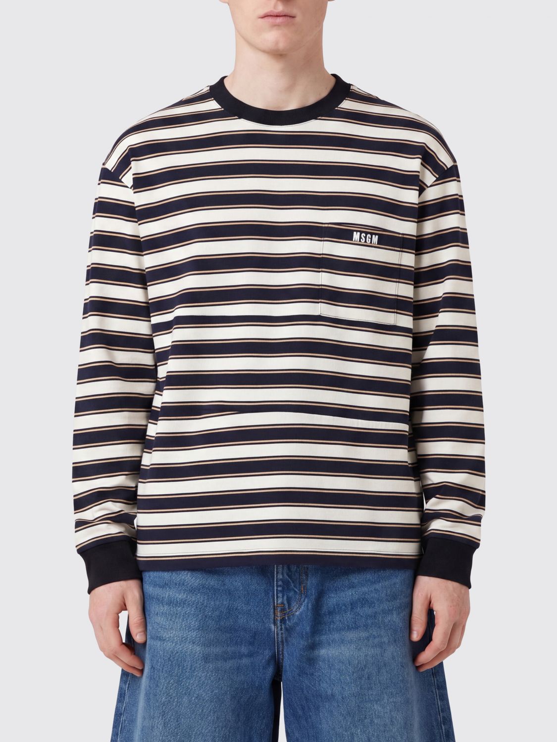 T-Shirt Men color Striped