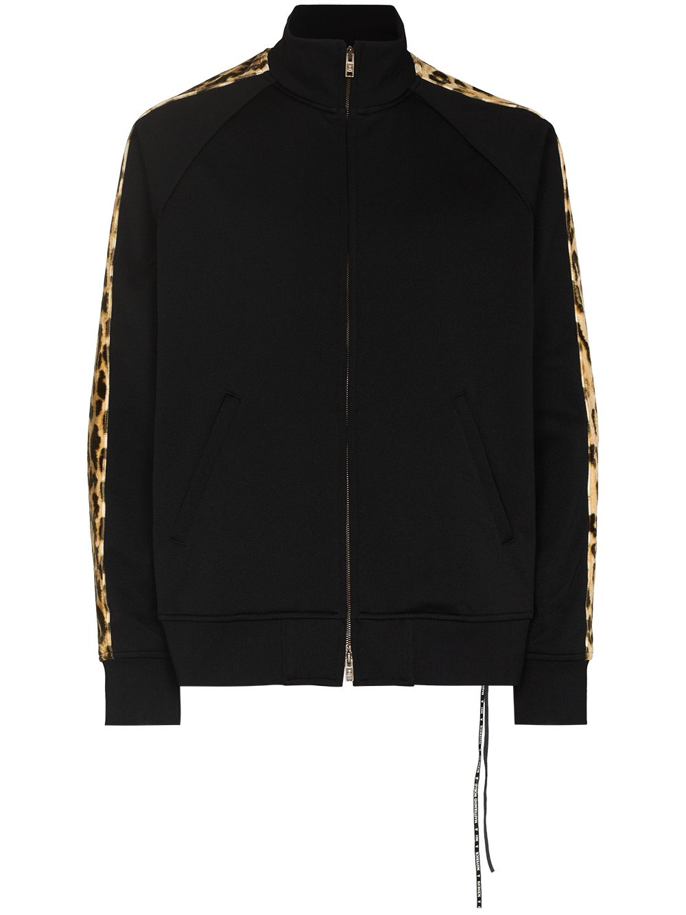 Leopard band zipped jacket - Black
