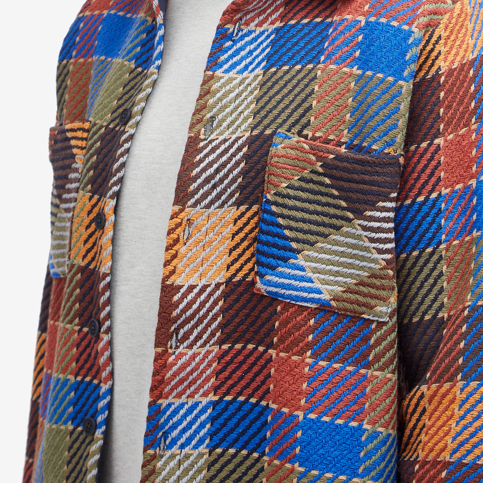 Men's Whiting Pike Overshirt in Burgundy/Blue