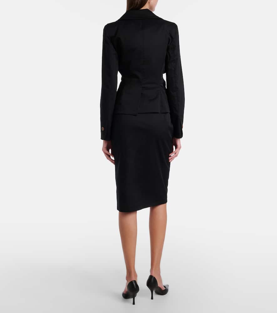 Trouser cotton-blend pencil skirt