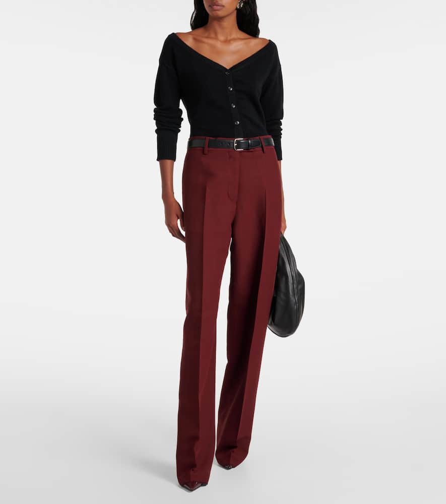 Beata off-shoulder cashmere cardigan