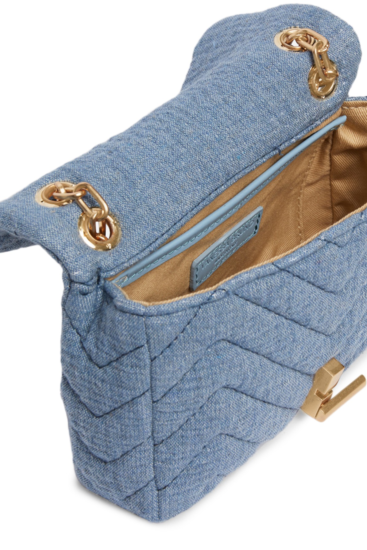 Moon nano bag in cotton chambray