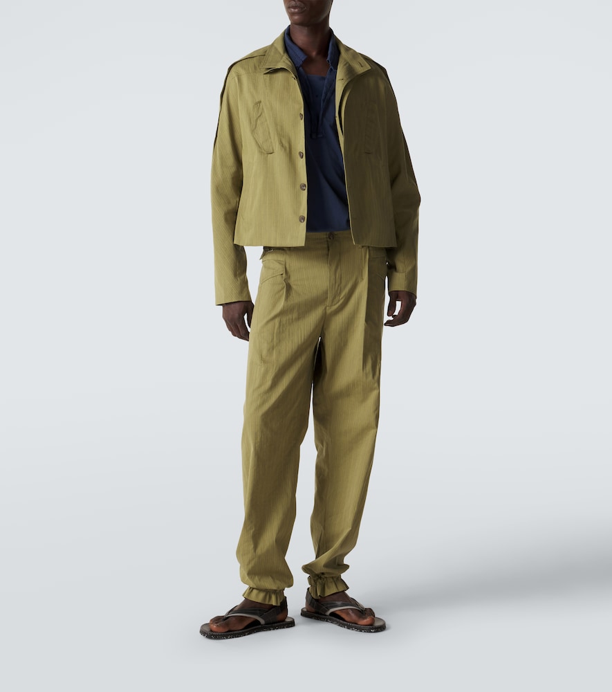 Egreta striped cotton-blend tapered pants