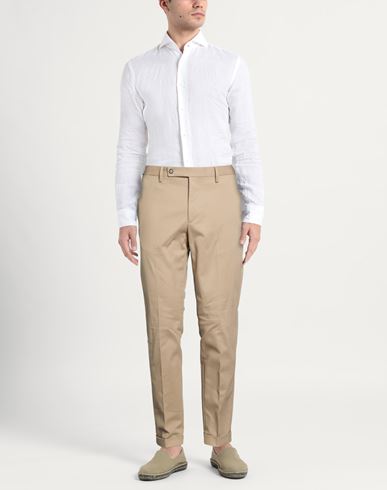 Man Pants Sage green Size 34 Cotton, Elastane