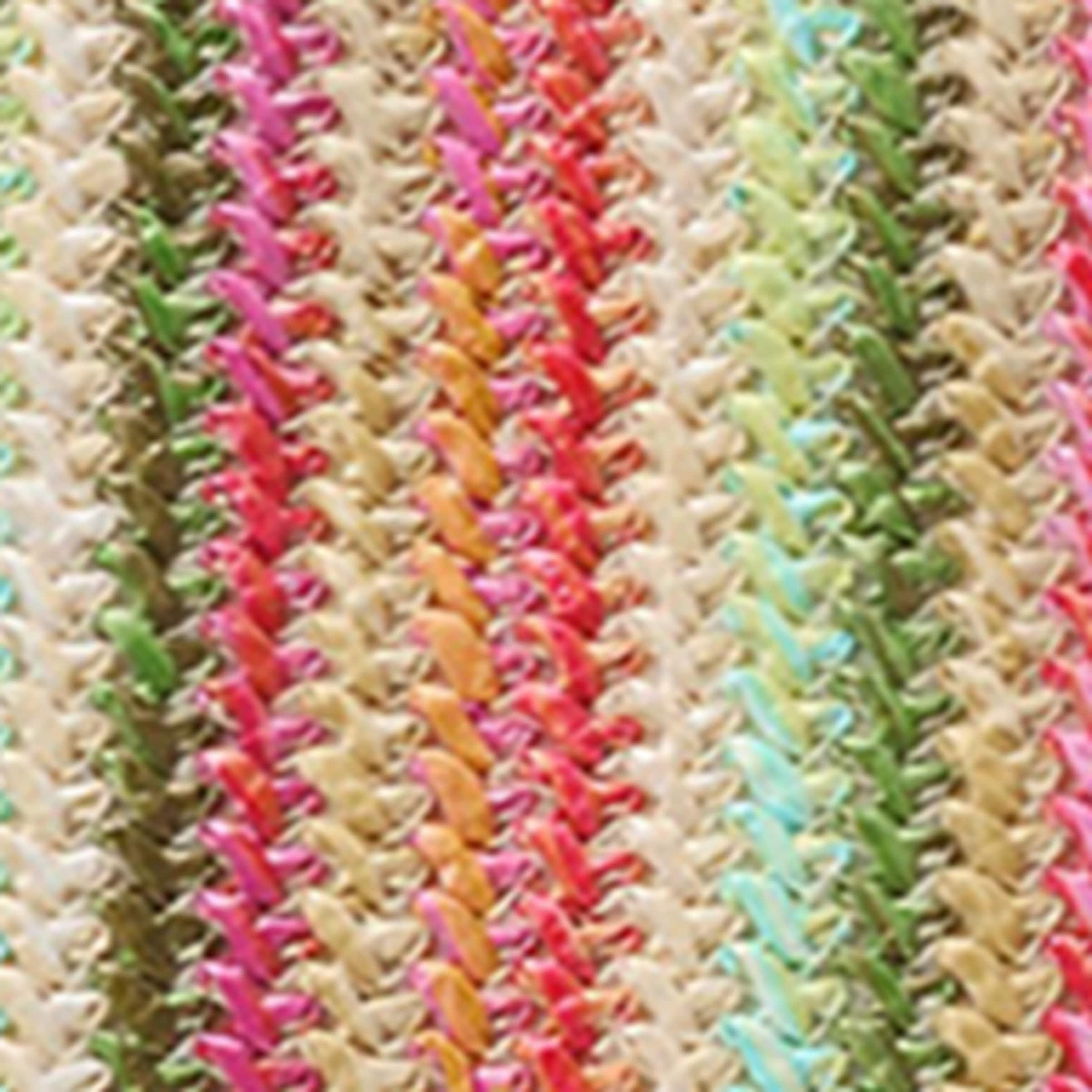 Raffia Striped Beach Tote Bag