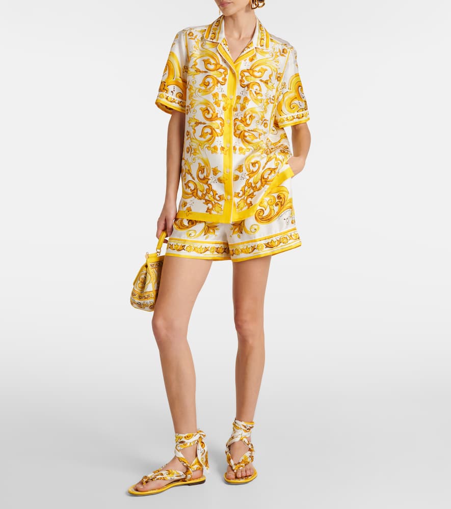 Majolica silk twill shirt