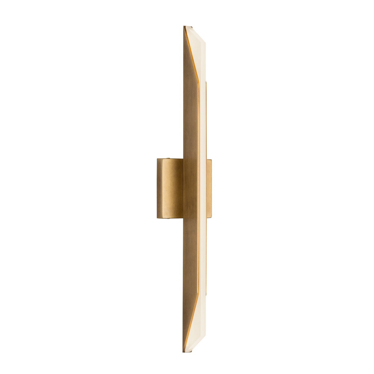 Vintage Brass LED Bathroom Vanity Light from the Tachi Collection