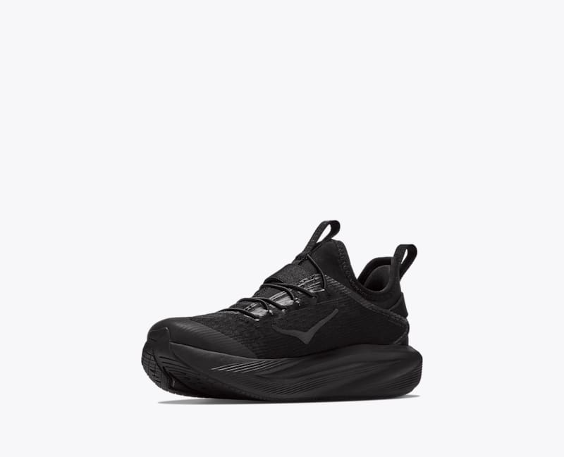 HOKA Mach 7 Little Kids Shoes in Black/Black
