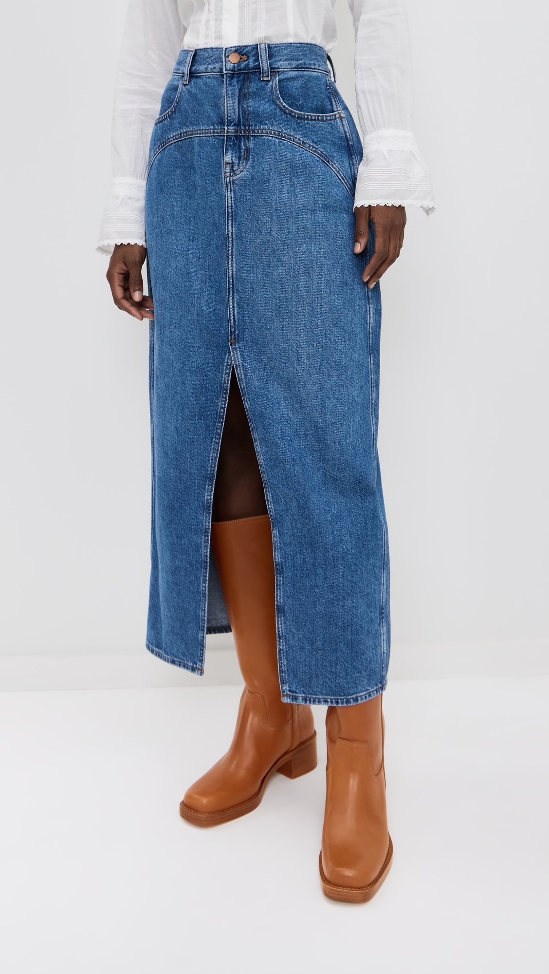 Frances Knee Boots Whiskey Leather