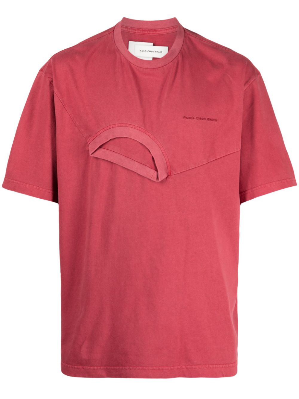 Logo-print cotton T-shirt - Red