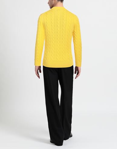 Man Sweater Yellow Size 38 Cotton