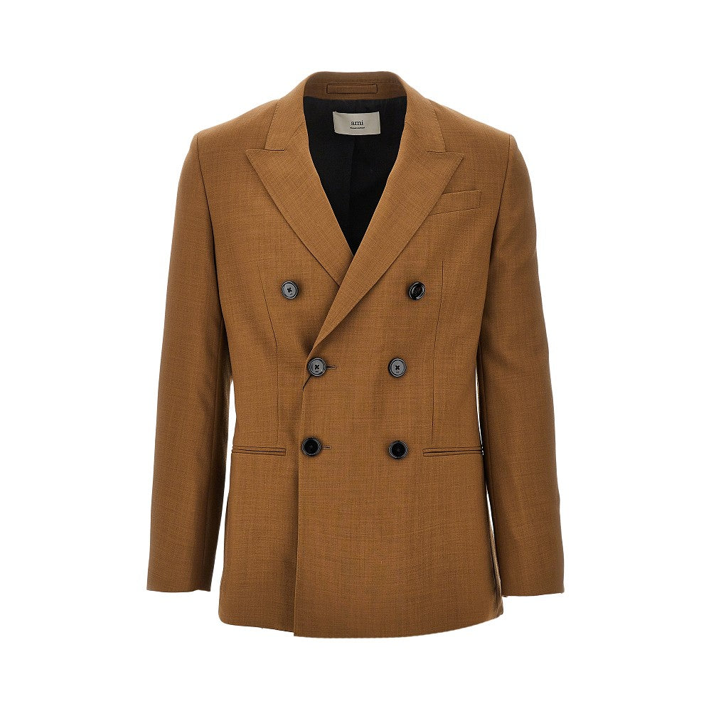 AMI Wool double-breasted jacket Man 46