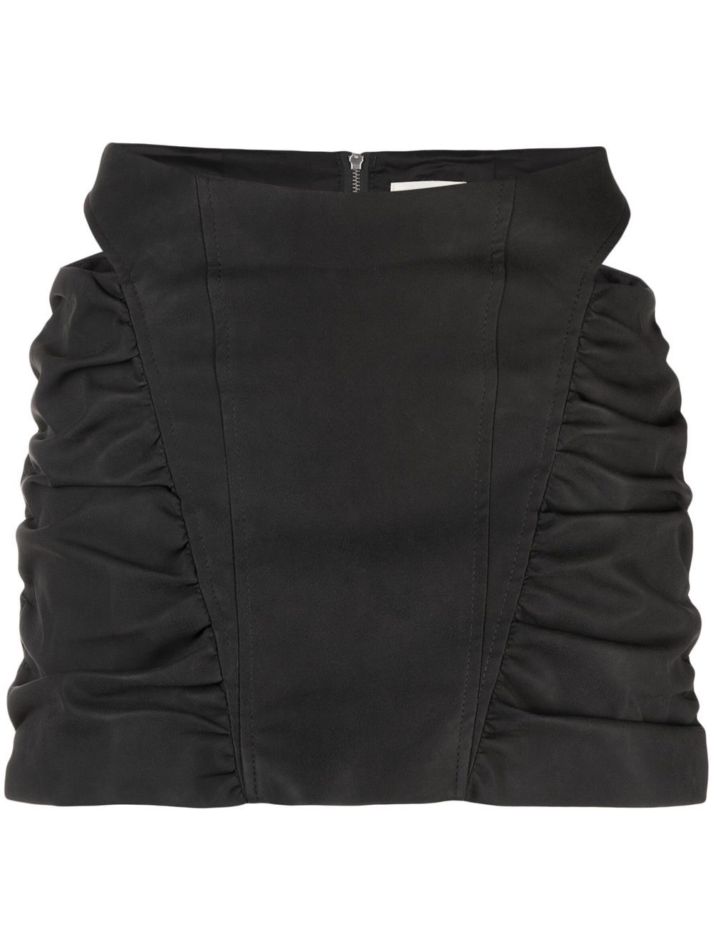 Ruched cut-out mini skirt - Black