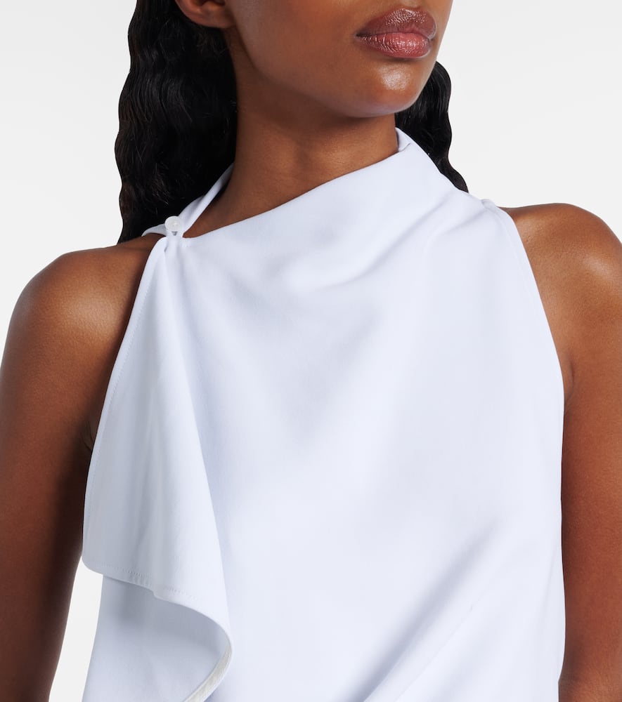 Devyn crêpe draped maxi dress