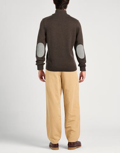Man Turtleneck Dark brown Size 38 Virgin Wool