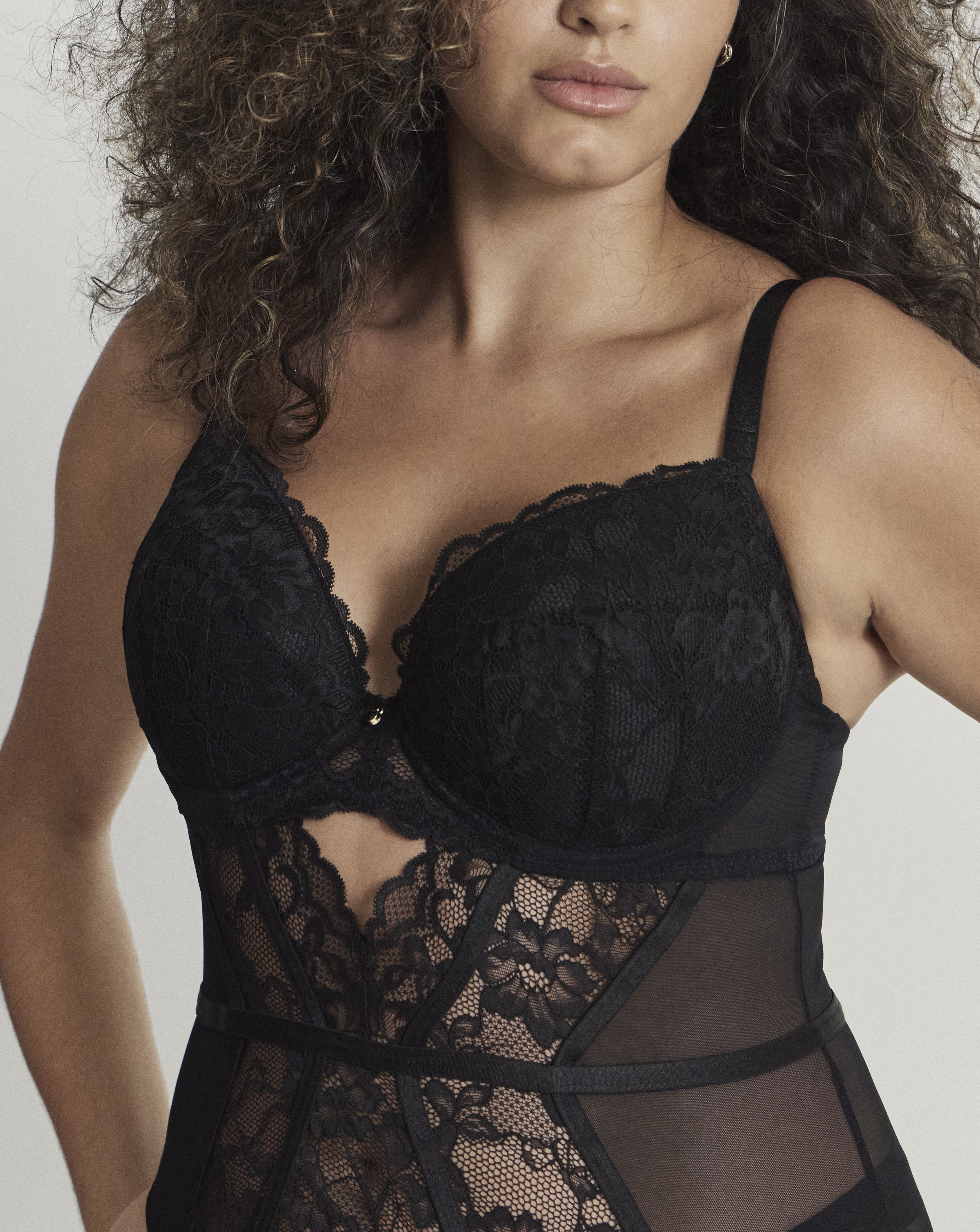 Ann Summers Sexy Lace Basque Black