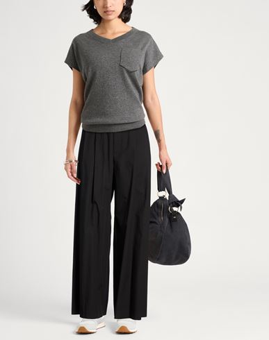 Crème Woman Pants Black Size 6 Polyester, Cotton