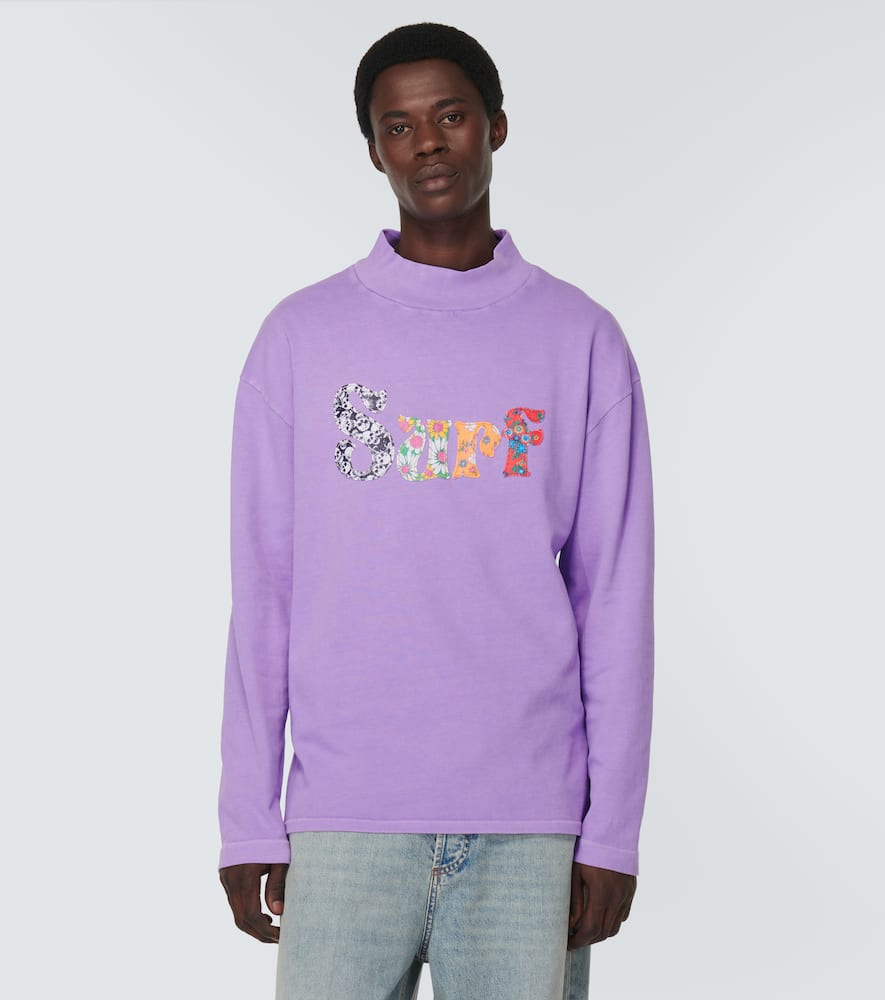 Appliqué cotton jersey sweatshirt