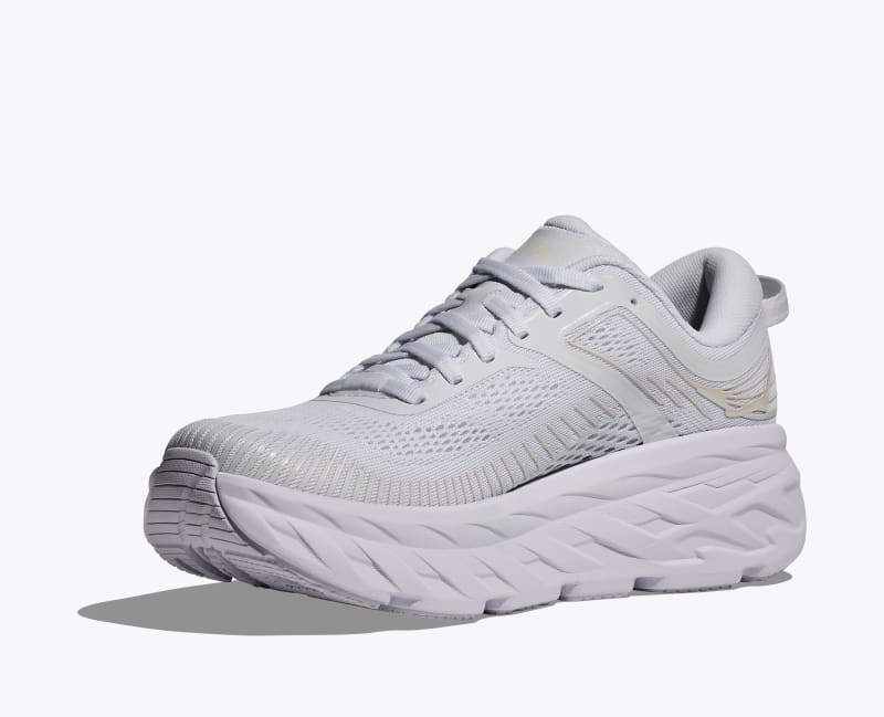 HOKA Women's Bondi 7 Shoes in White/White