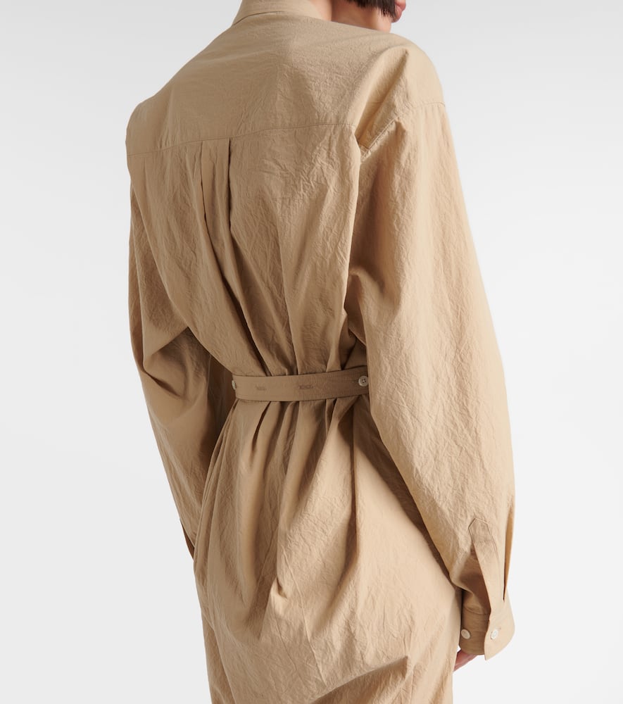 Belted cotton shirt dress