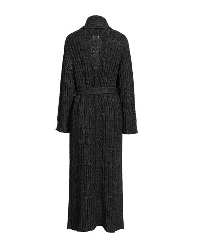 Woman Cardigan Charcoal Size 4 Cotton, Acrylic, Polyester, Wool, Alpaca wool