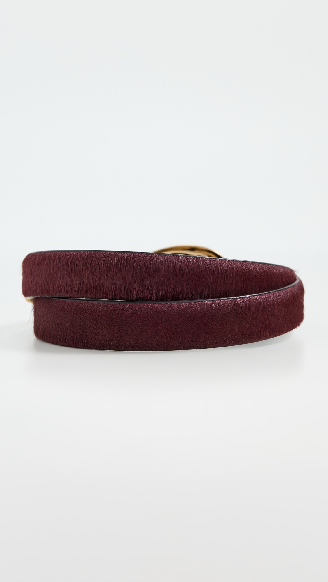 Triple Metal Keeper Belt Cabernet Haircalf