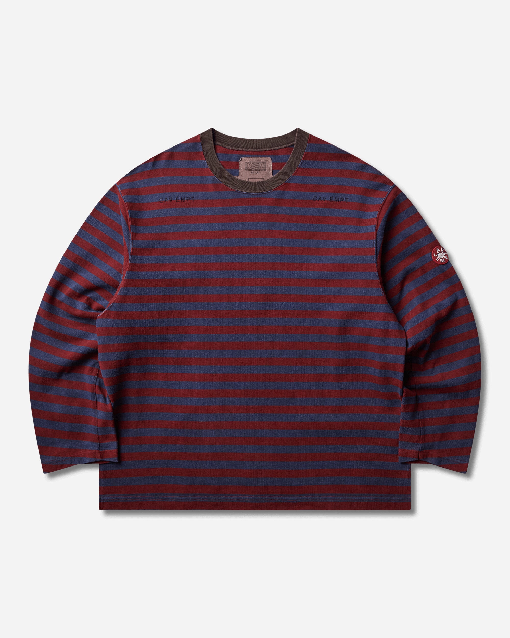 Men s Overdye Stripe Longsleeve T-Shirt Brown