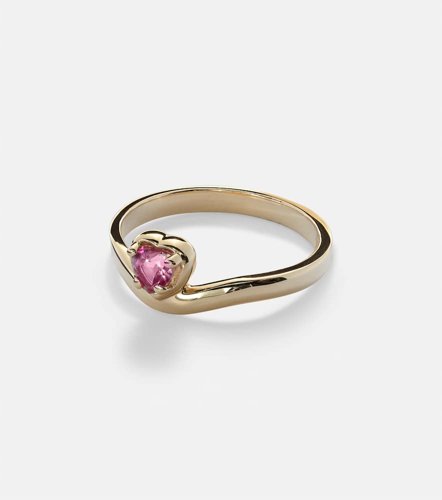 Sweetheart Bonbon Merge 10kt gold ring with tourmaline