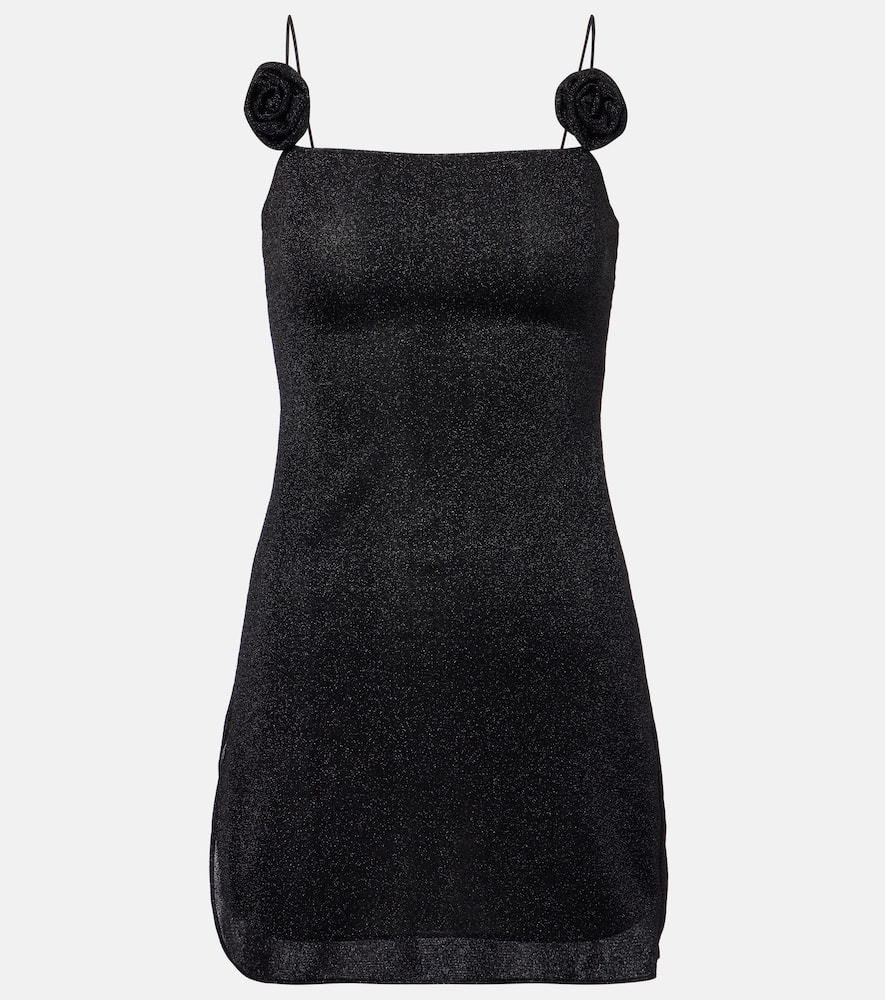 Oséree Lumière floral-appliqué minidress