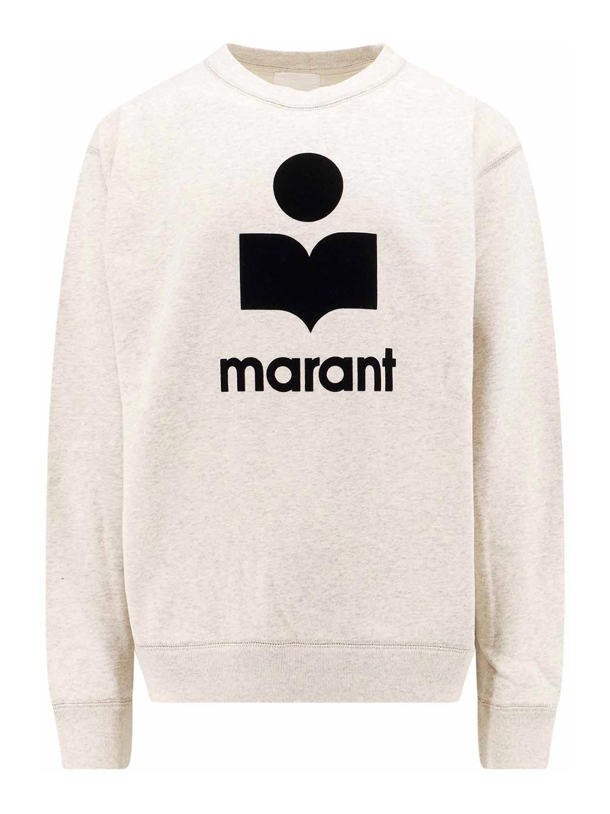Organic cotton sweatshirt with flocked logo
