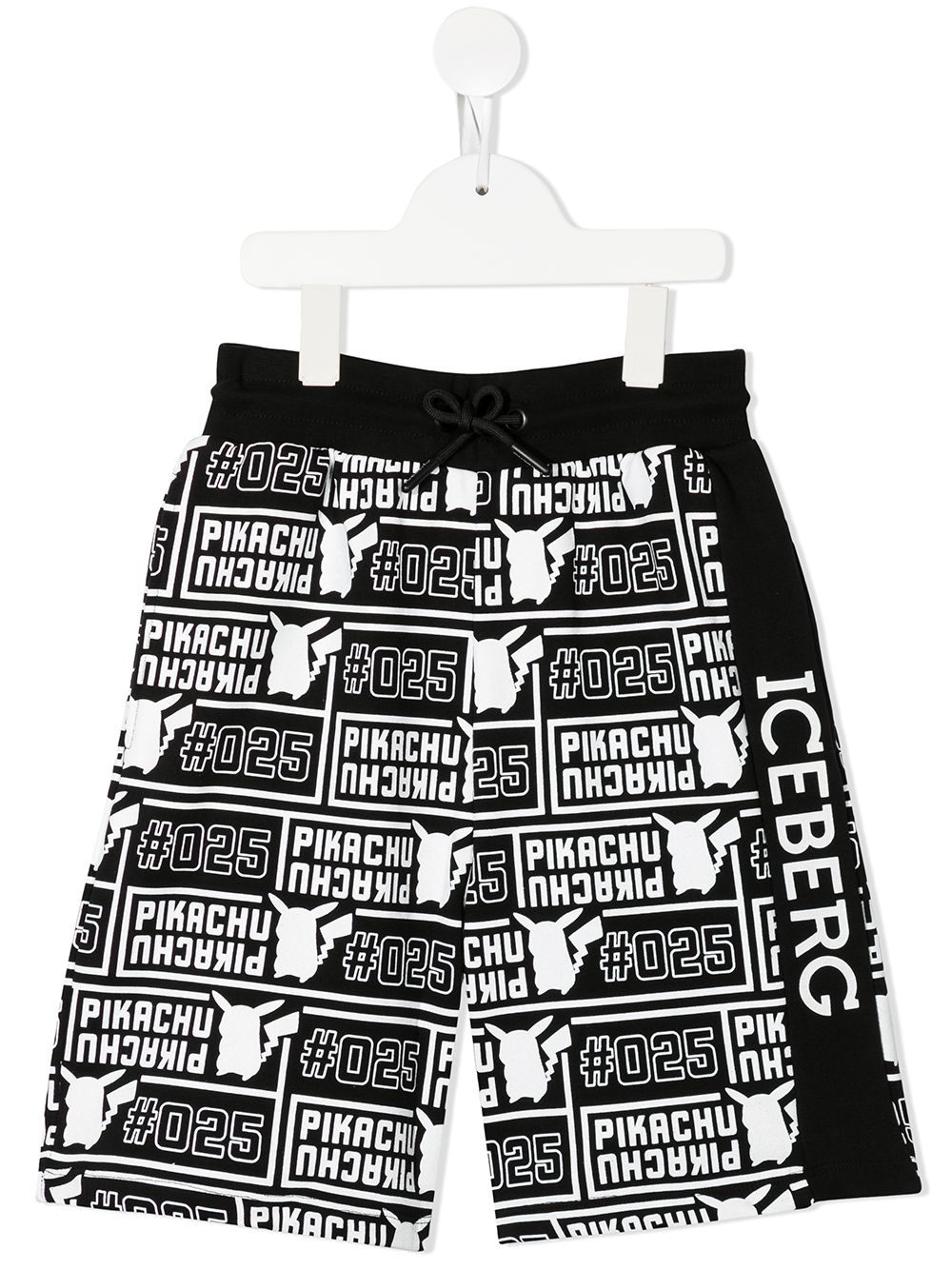 Logo-print drawstring shorts - Black