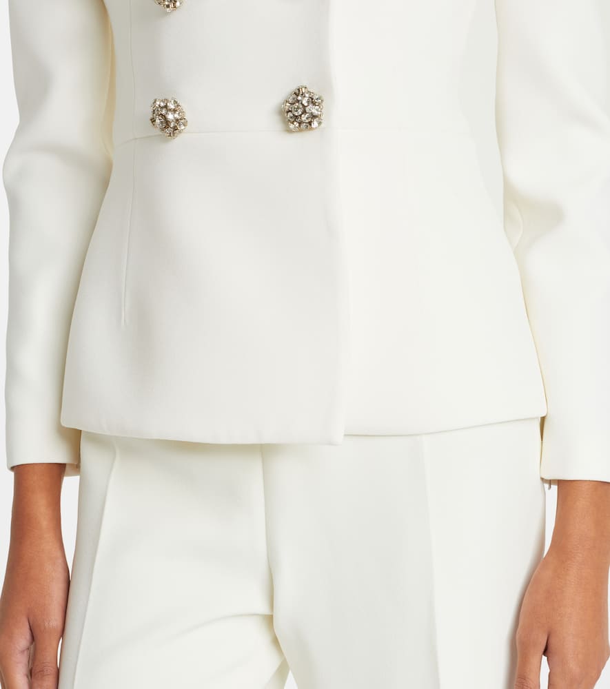 Bridal Kamile off-shoulder crêpe jacket