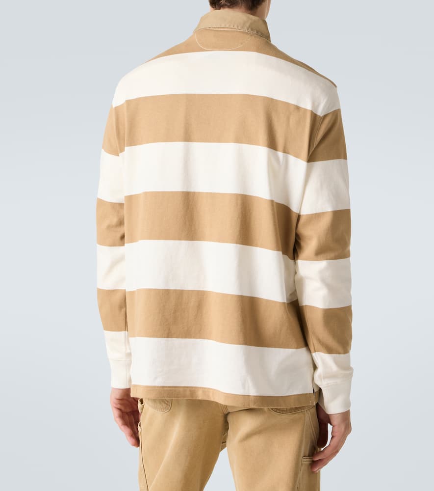 Striped cotton polo shirt