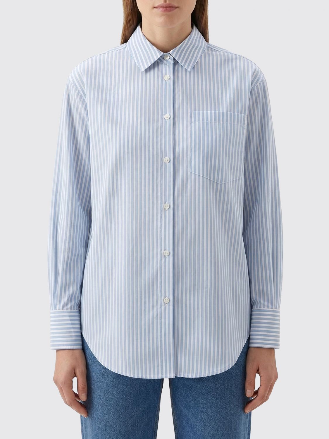 Shirt Woman color Gnawed Blue
