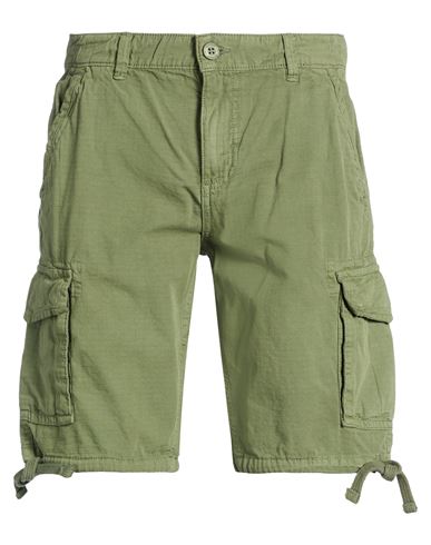 Man Shorts & Bermuda Shorts Military green Size XS Cotton