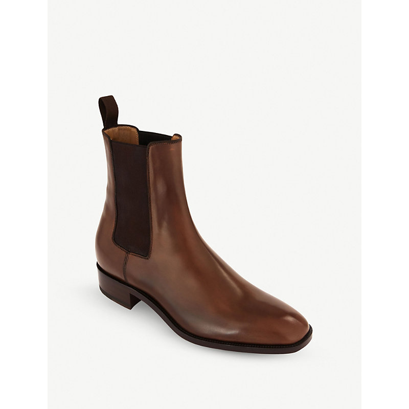 Mens Havane Samson Flat Calf Patine/g