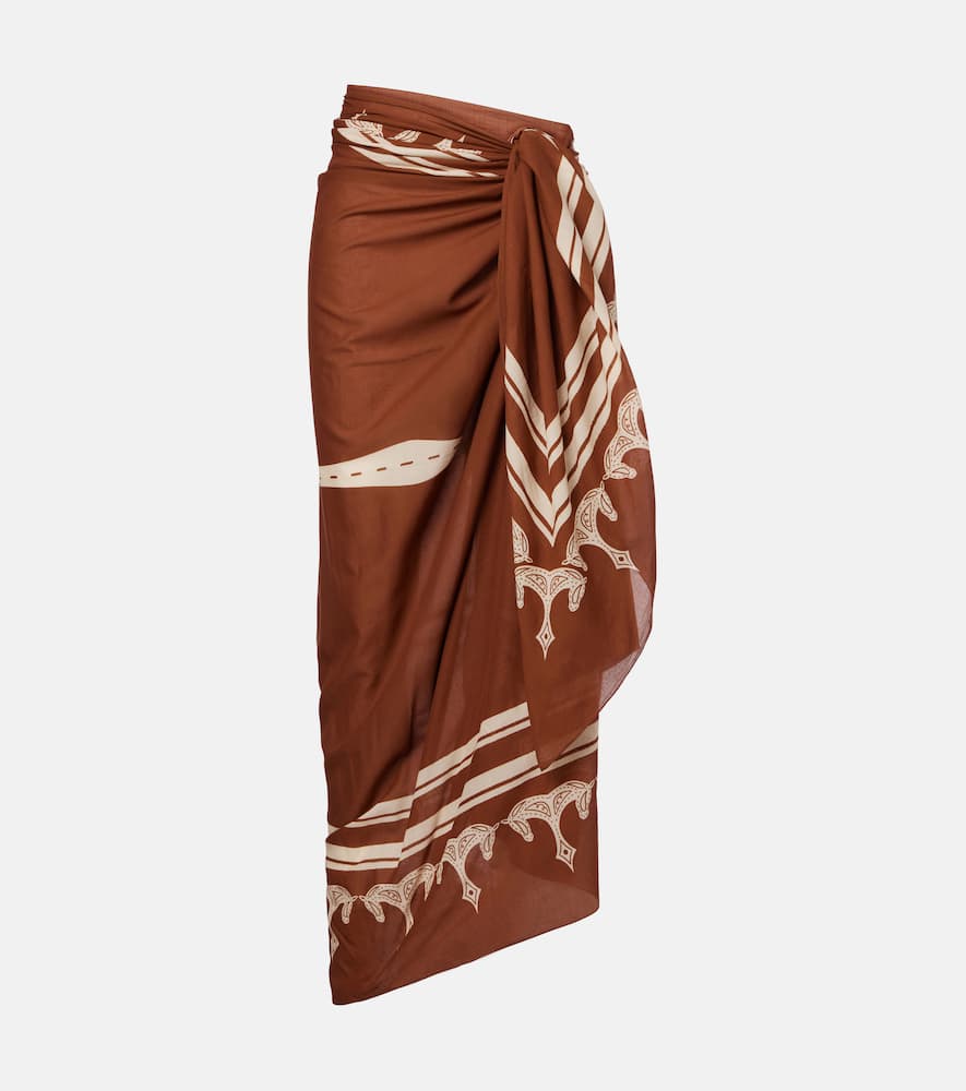 Cotton printed beach cover-up