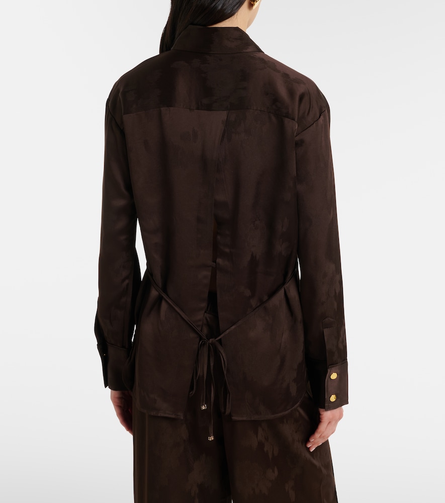 Satin jacquard shirt