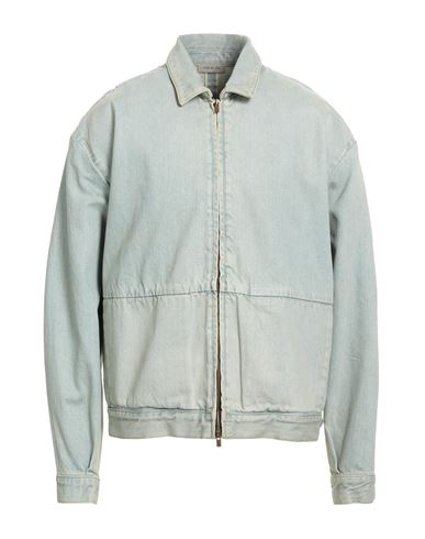 Man Denim outerwear Blue Size XL Cotton