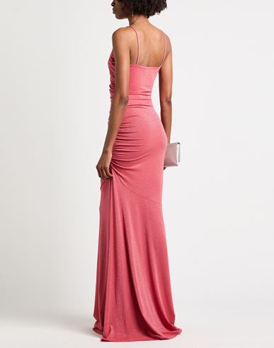 Woman Maxi dress Coral Size 6 Polyamide, Viscose, Elastane, Polyester