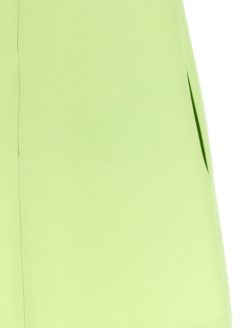 Green Crpe Mini Dress