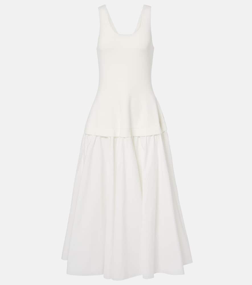 Jazz cotton-blend poplin midi dress